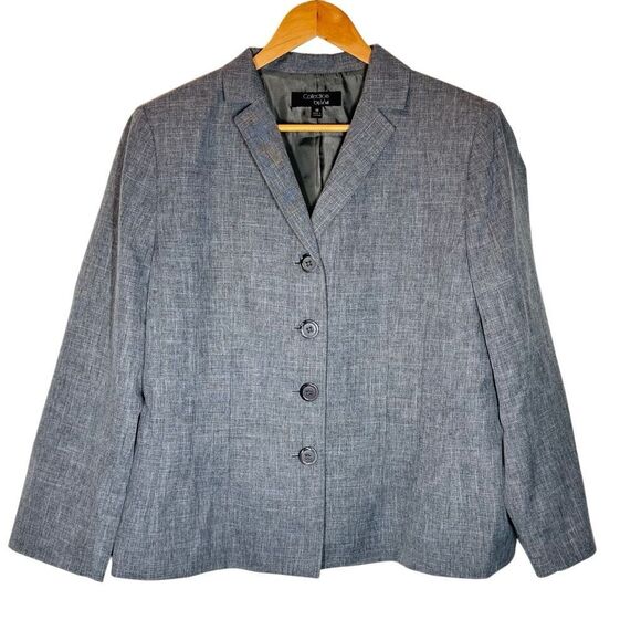 GINO Custom Made Gray Long Sleeve Sport Coat Jacket Size 4 Wool Blend Formal - Picture 1 of 11